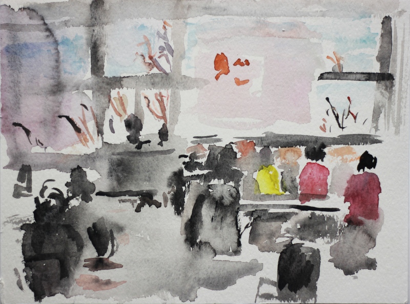 2026-03-11_konferenz-alter-und-pflege_skizze, sketch, 24 × 32 cm (Kirsten Kötter)